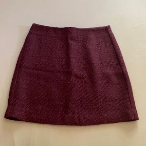 Red high waisted skirt